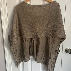 100% to CHARITY Eileen Fisher Sparkly Dress Poncho OS One Size Fits Most